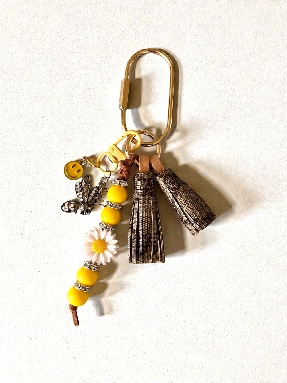 Upcycled Gucci Canvas Tassel Bag Charm